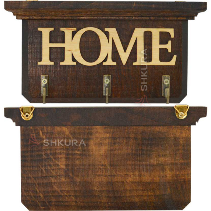 Настенная ключница Ф13 "Home". Темная
