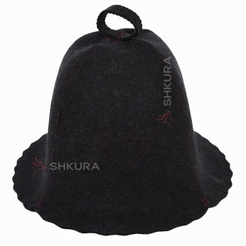 Шапка для бани, черная
