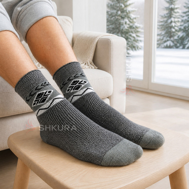 Мужские махровые носки "Thermo", серые