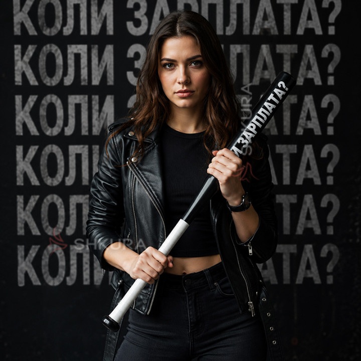 Бейсбольна біта "Коли зарплата?"