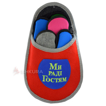Набор тапочек для гостей "Ми раді гостям" 02