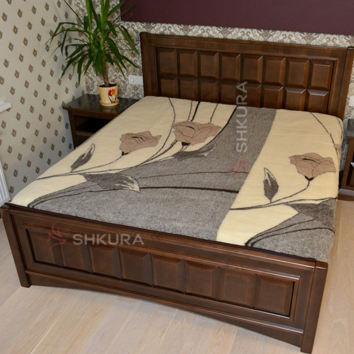 Шерстяна ковдра, 2х1,5 м. Квіти 5
