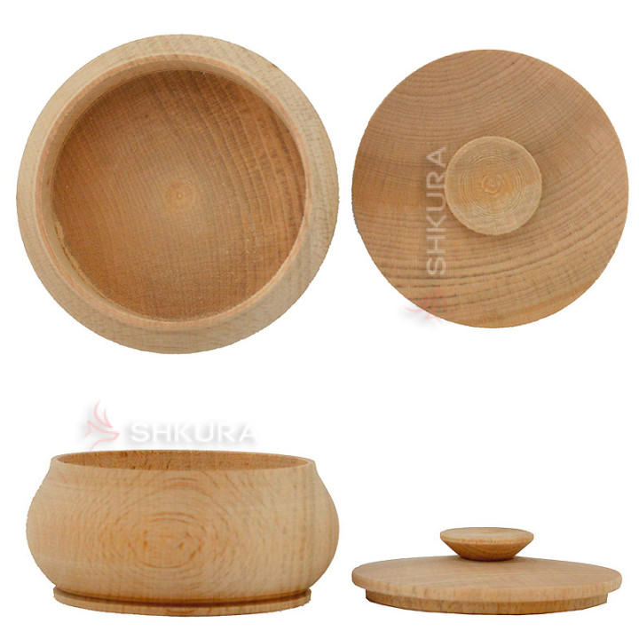 Солонка с крышкой, 8х5 см