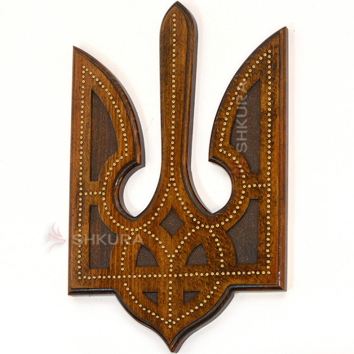 Герб Украины С03, 39х25 см, медь