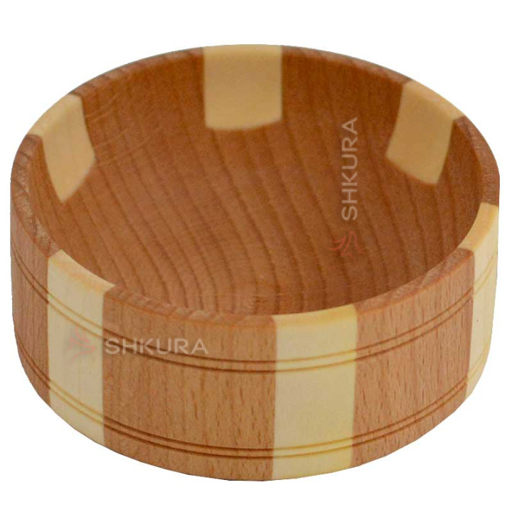 Солонка, 7х3 см, бук, полосатая