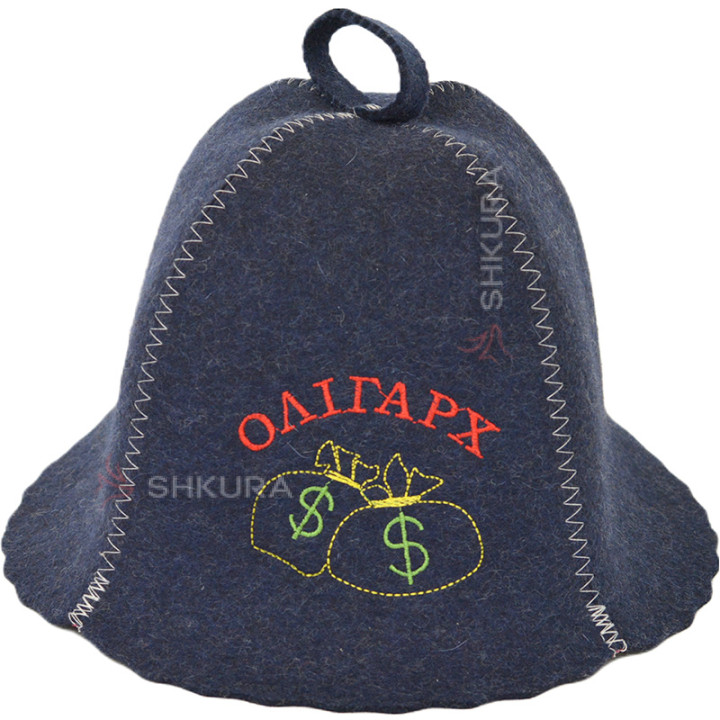 Шапка для бани "Олігарх", синяя