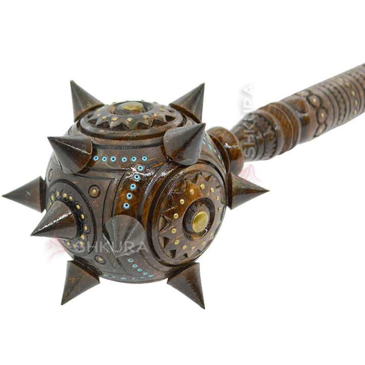 Булава "Сонце", мідь+бісер, 50х14 см