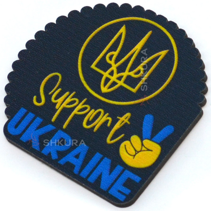 Магніт на холодильник, "Support Ukraine", 7х7 см