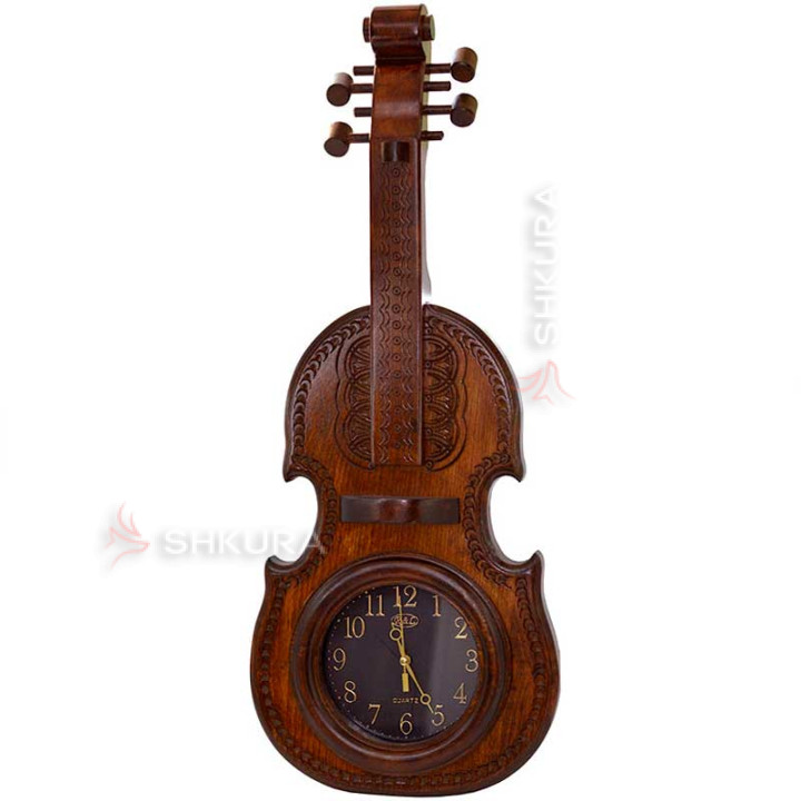 Годинник "Скрипка", темний, темний циферблат