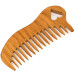 Дерев'яний гребінь "HeartComb", рідкі зуби, 15 см. Дуб