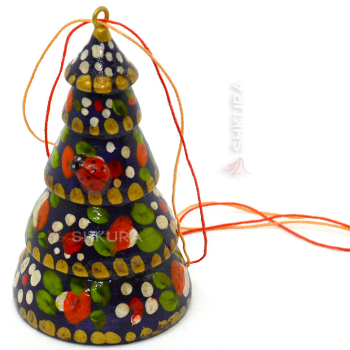 Новогодняя игрушка "Елочка", росписная, 9 см