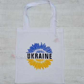 Эко сумка "Ukraine, подсолнух", белая