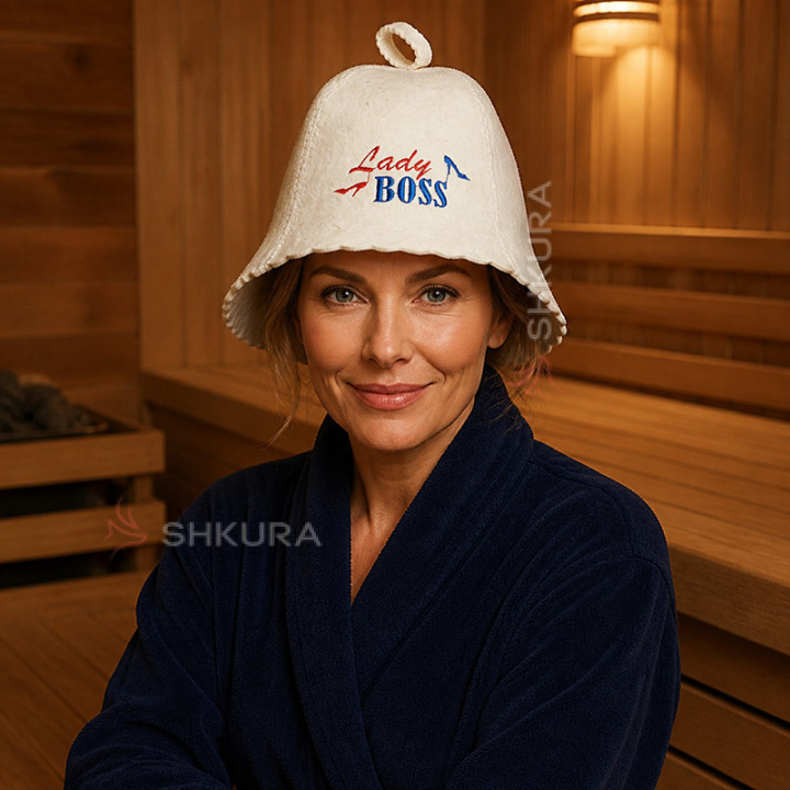 Шапка в баню "Lady BOSS"