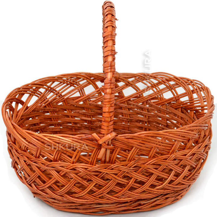 Пасхальная корзина "Ажурная", красная, M (средняя)
