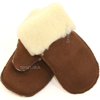Детские варежки варежки CASUAL, коричневые