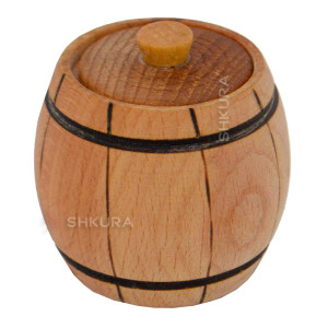Сільничка з кришкою "Бочечка", 6х6 см