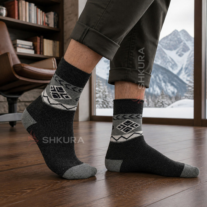Мужские махровые носки "Thermo", черные