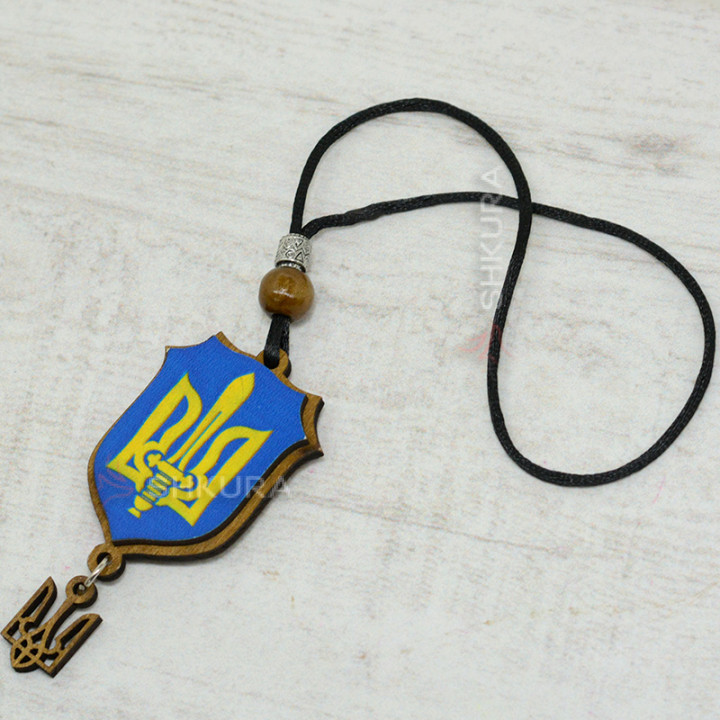 Підвіска на дзеркало в машину "Герб України", Правий сектор