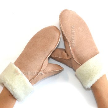 Женские варежки CASUAL, пудровые