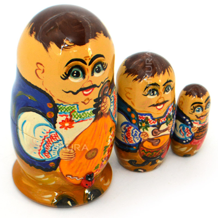 Матрьошки "Бандуристи", 3 шт. 11 см